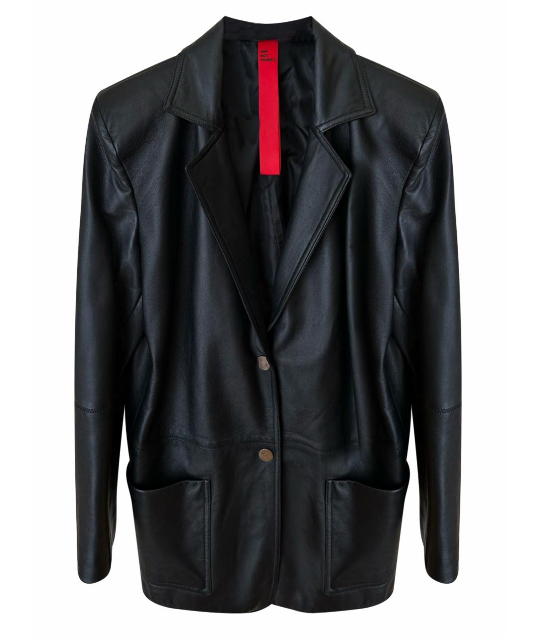 404NOTFOUND Черный кожаный жакет/пиджак, фото 1