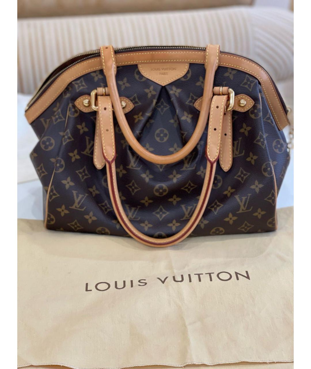 LOUIS VUITTON Коричневая сумка тоут, фото 5