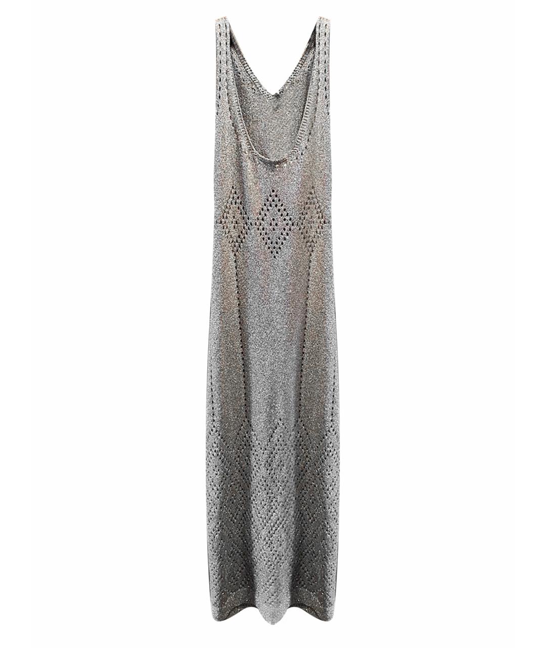 TWIN-SET Серебряное деним повседневное платье, фото 1