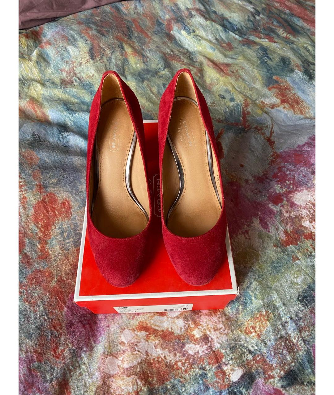 COACH Красные замшевые туфли, фото 2