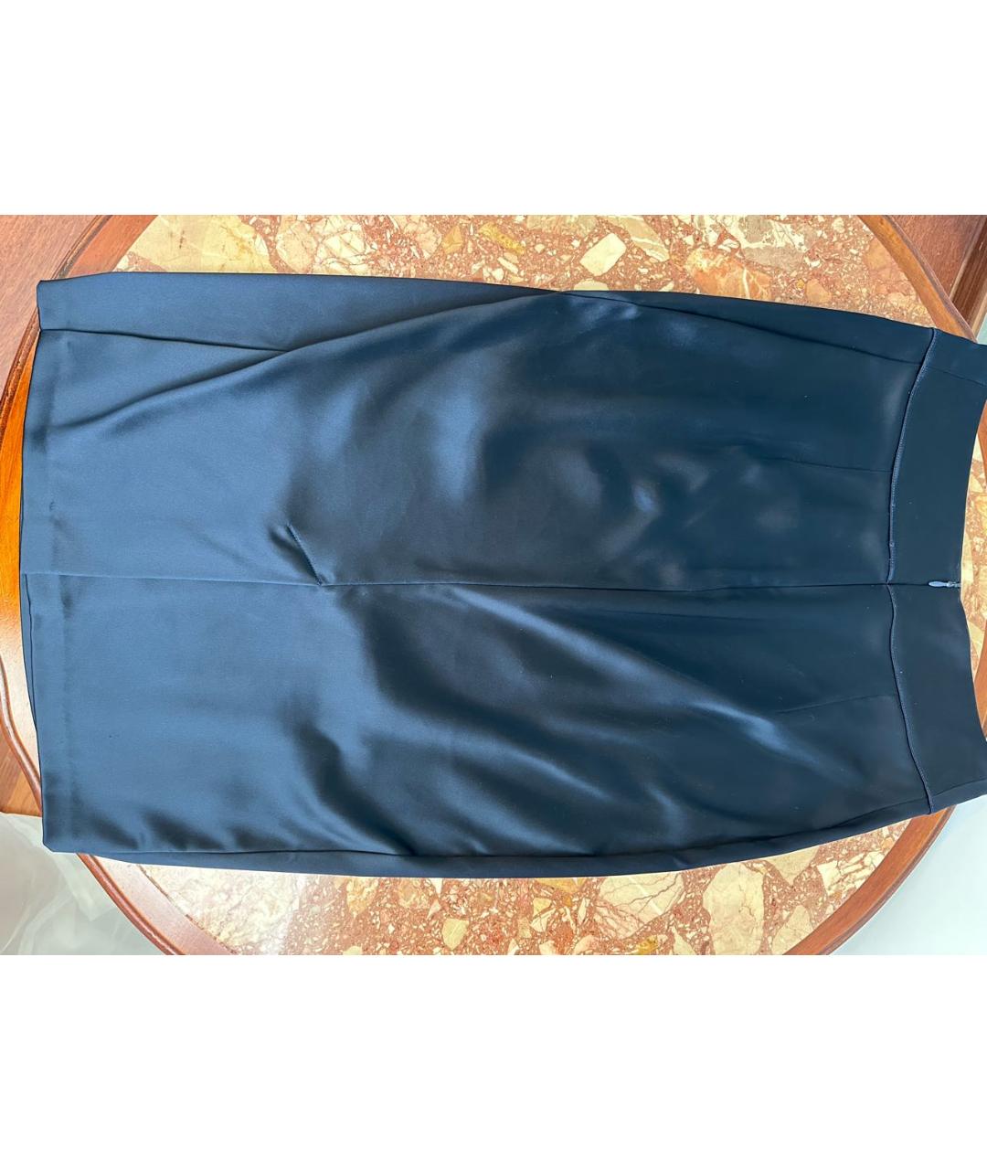 LA PERLA Темно-синяя ацетатная юбка миди, фото 3