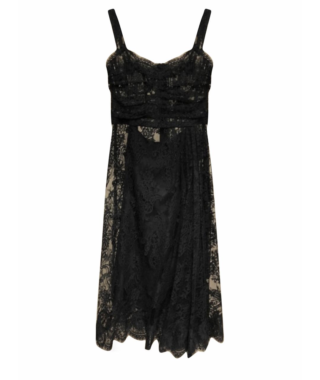 DOLCE&GABBANA Черное кружевное вечернее платье, фото 1