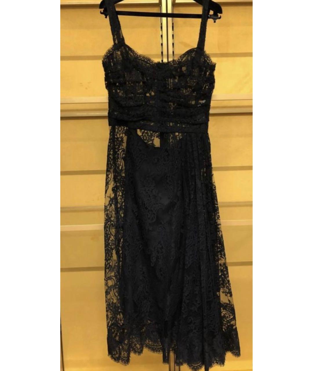 DOLCE&GABBANA Черное кружевное вечернее платье, фото 4