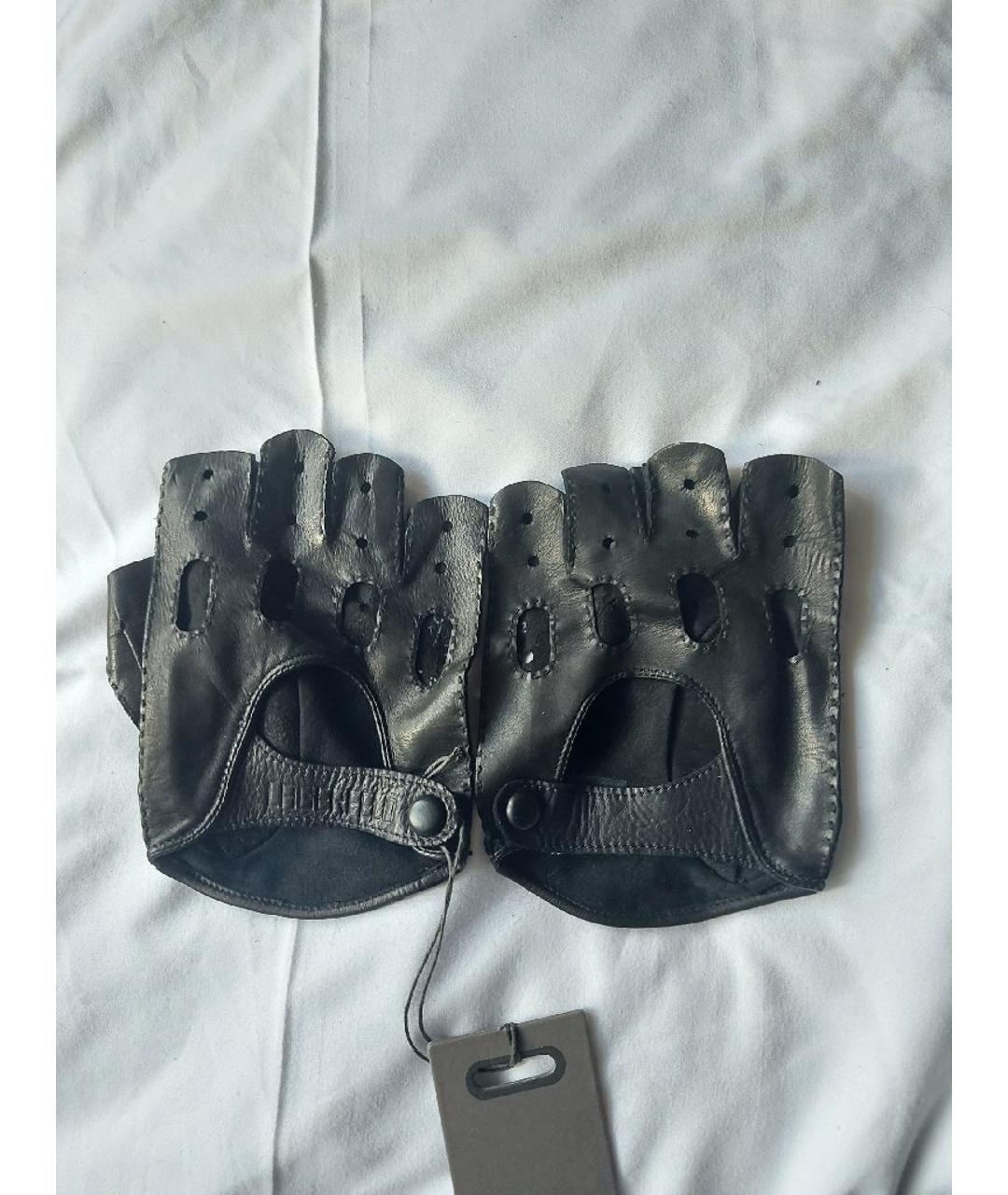 KARL LAGERFELD Черные кожаные перчатки, фото 6