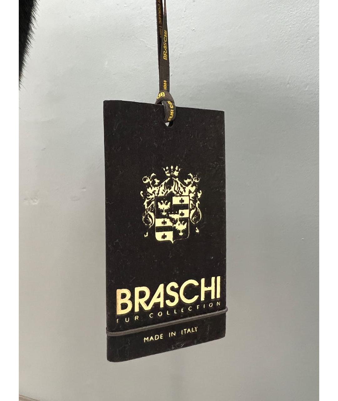 BRASCHI Черная меховая шуба, фото 6