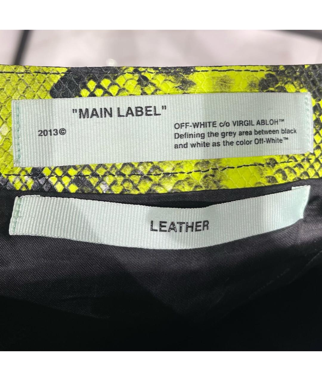 OFF-WHITE Кожаная юбка мини, фото 3