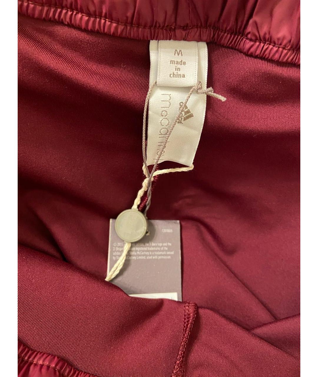 ADIDAS BY STELLA MCCARTNEY Бордовые полиэстеровые спортивные брюки и шорты, фото 4