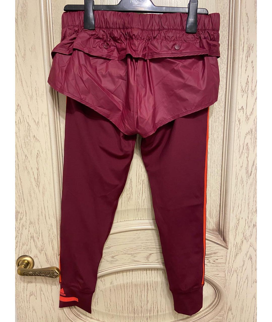 ADIDAS BY STELLA MCCARTNEY Бордовые полиэстеровые спортивные брюки и шорты, фото 2