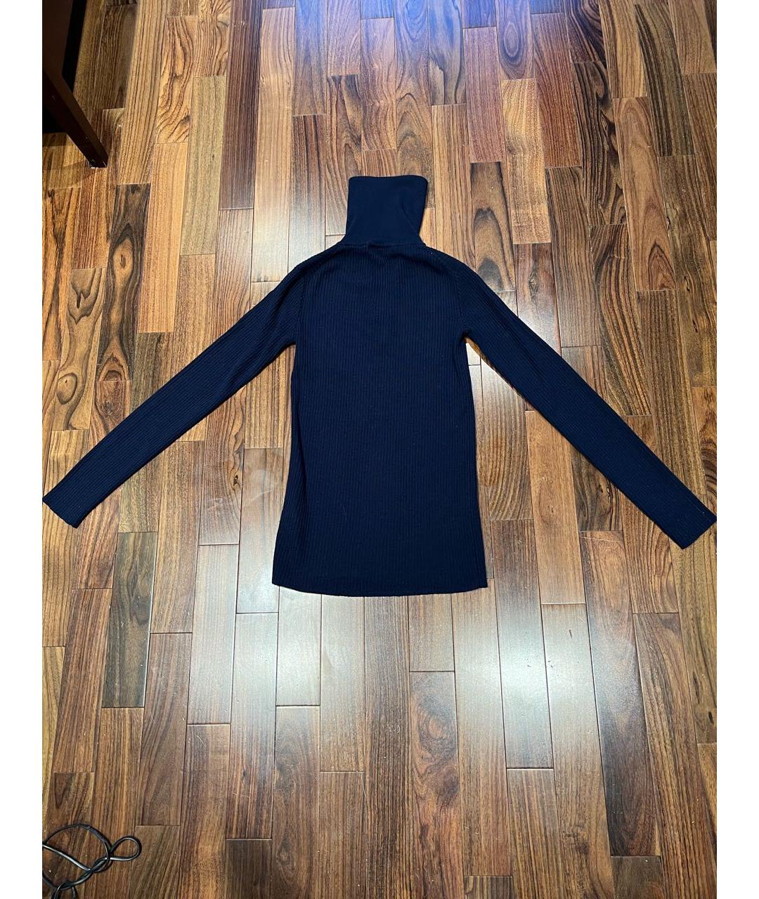 JIL SANDER Темно-синий шерстяной джемпер / свитер, фото 2