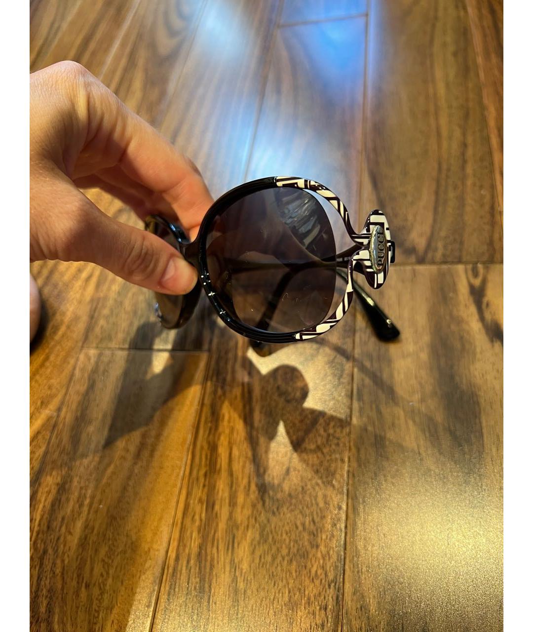 EMILIO PUCCI Черные пластиковые солнцезащитные очки, фото 3