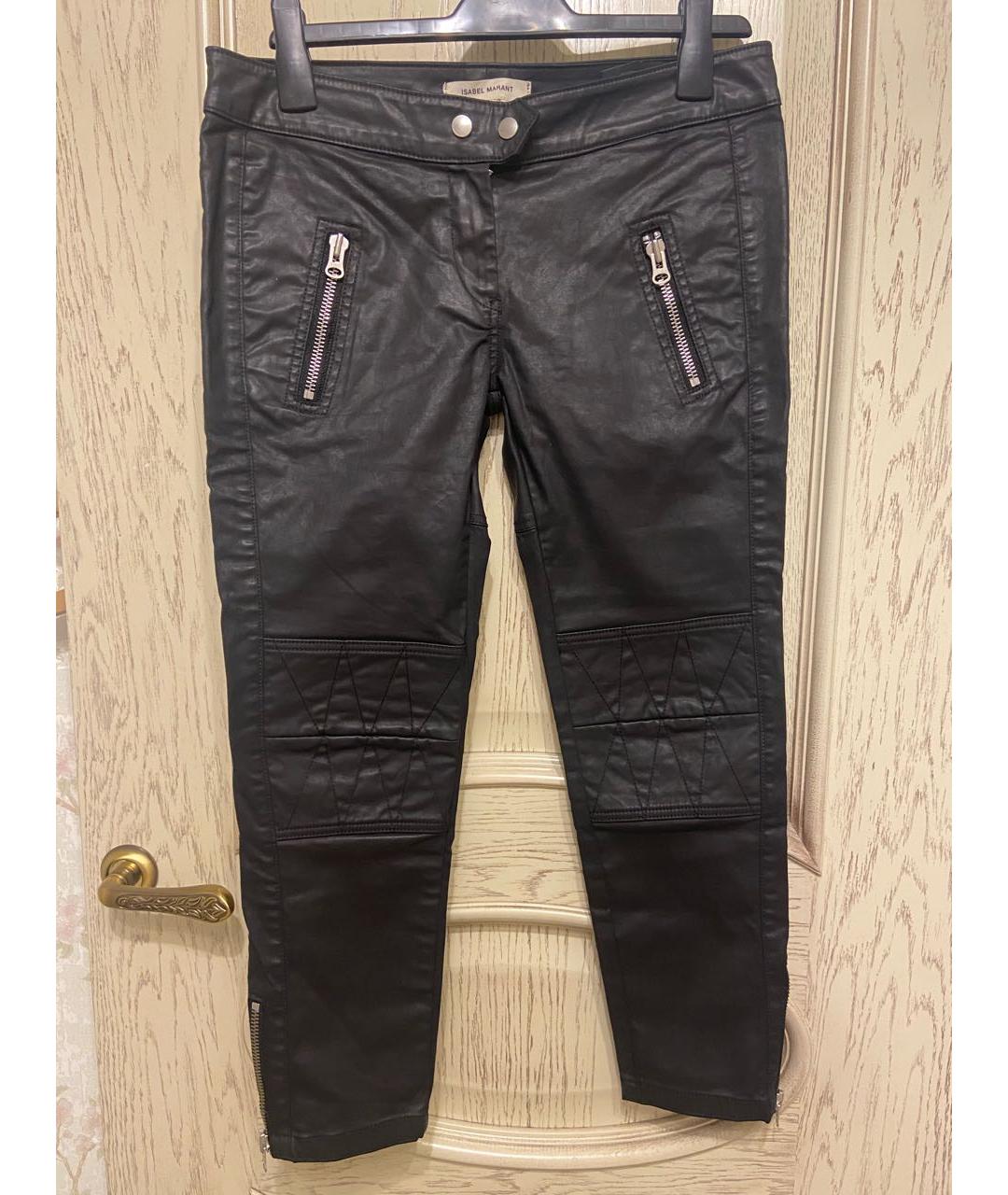 ISABEL MARANT Черные хлопко-эластановые джинсы слим, фото 7