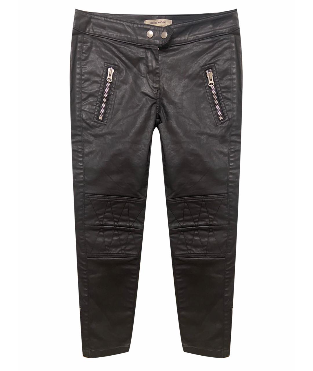ISABEL MARANT Черные хлопко-эластановые джинсы слим, фото 1