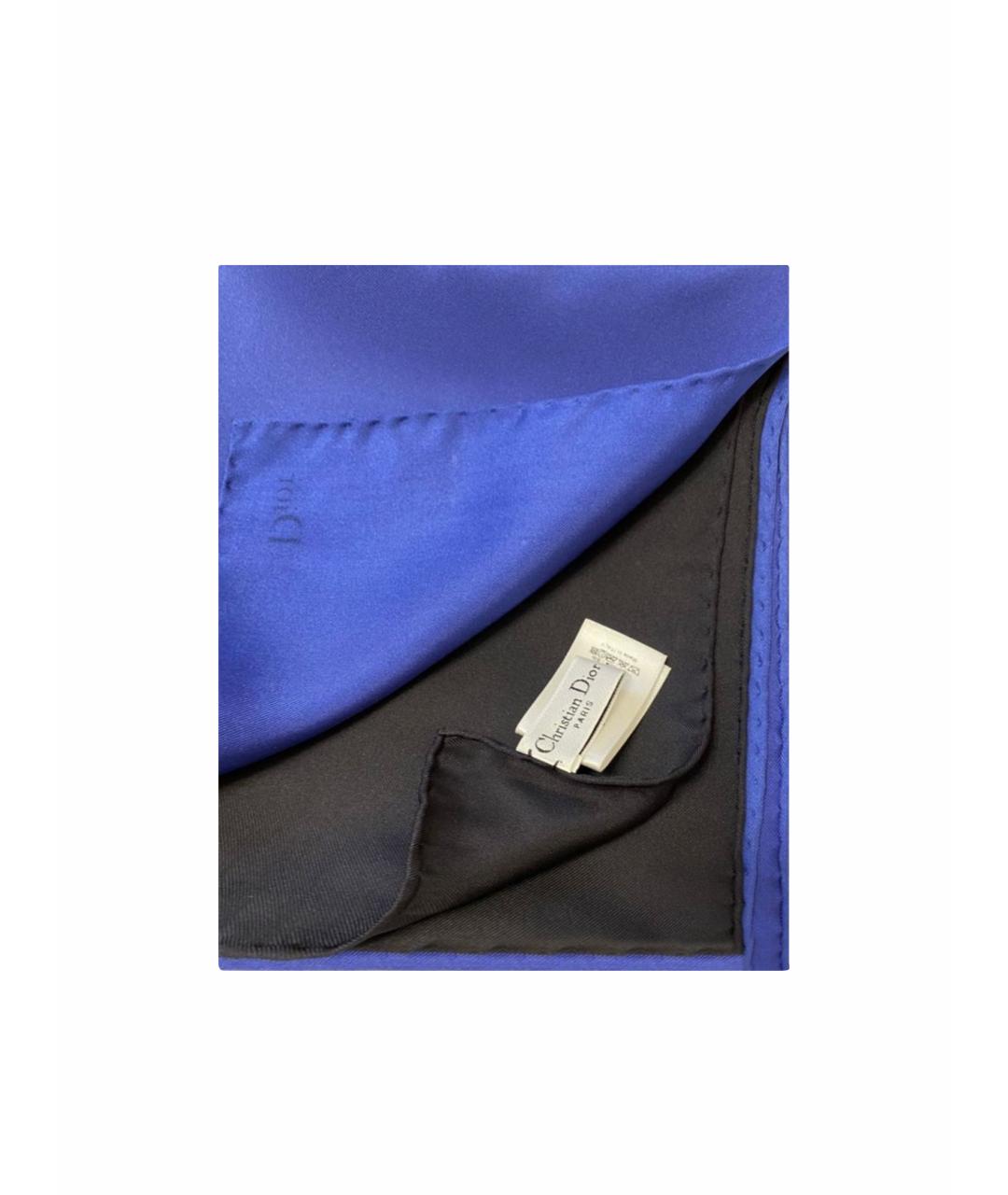 CHRISTIAN DIOR PRE-OWNED Синий шелковый платок, фото 1