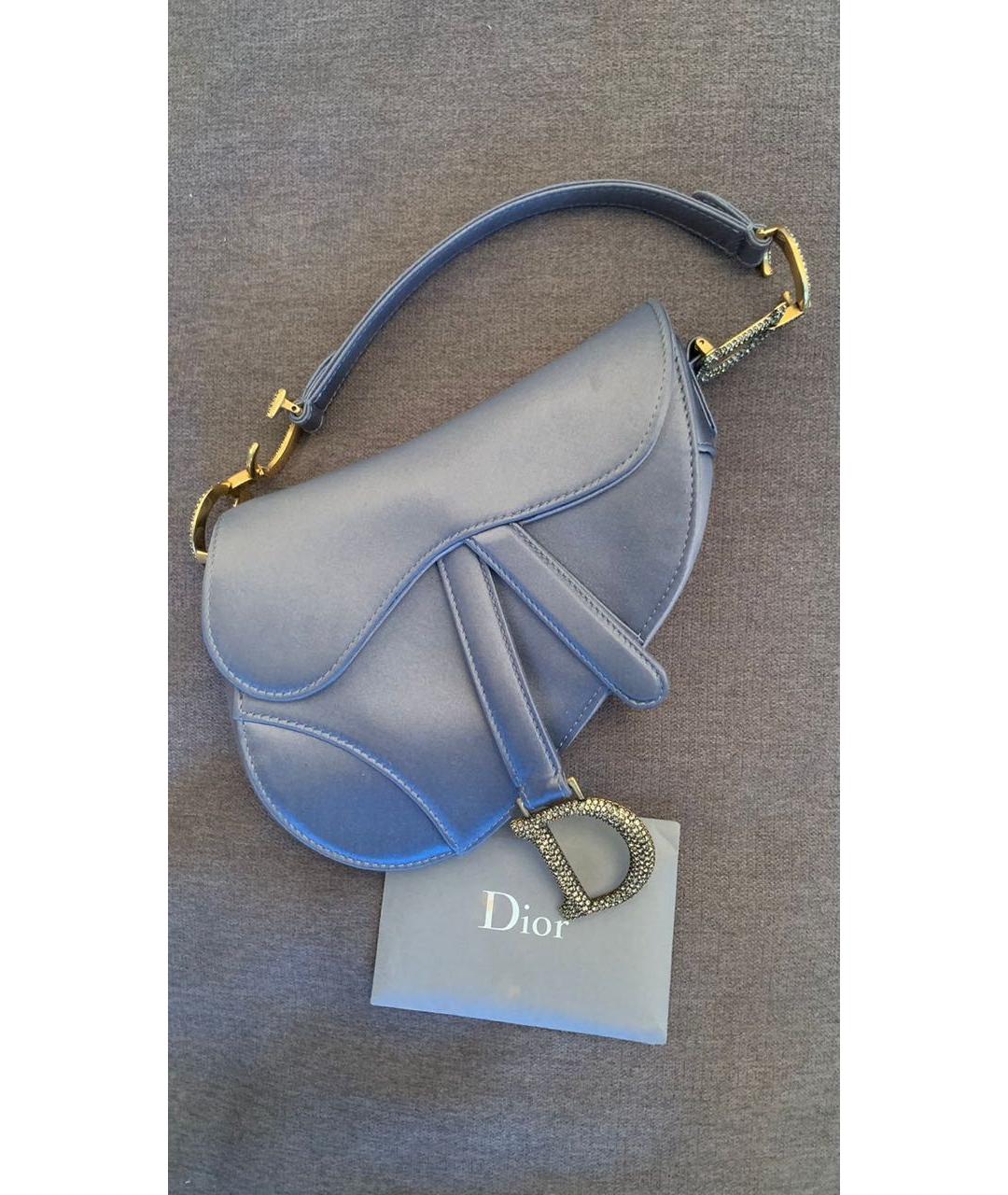 CHRISTIAN DIOR Антрацитовая шелковая сумка с короткими ручками, фото 6