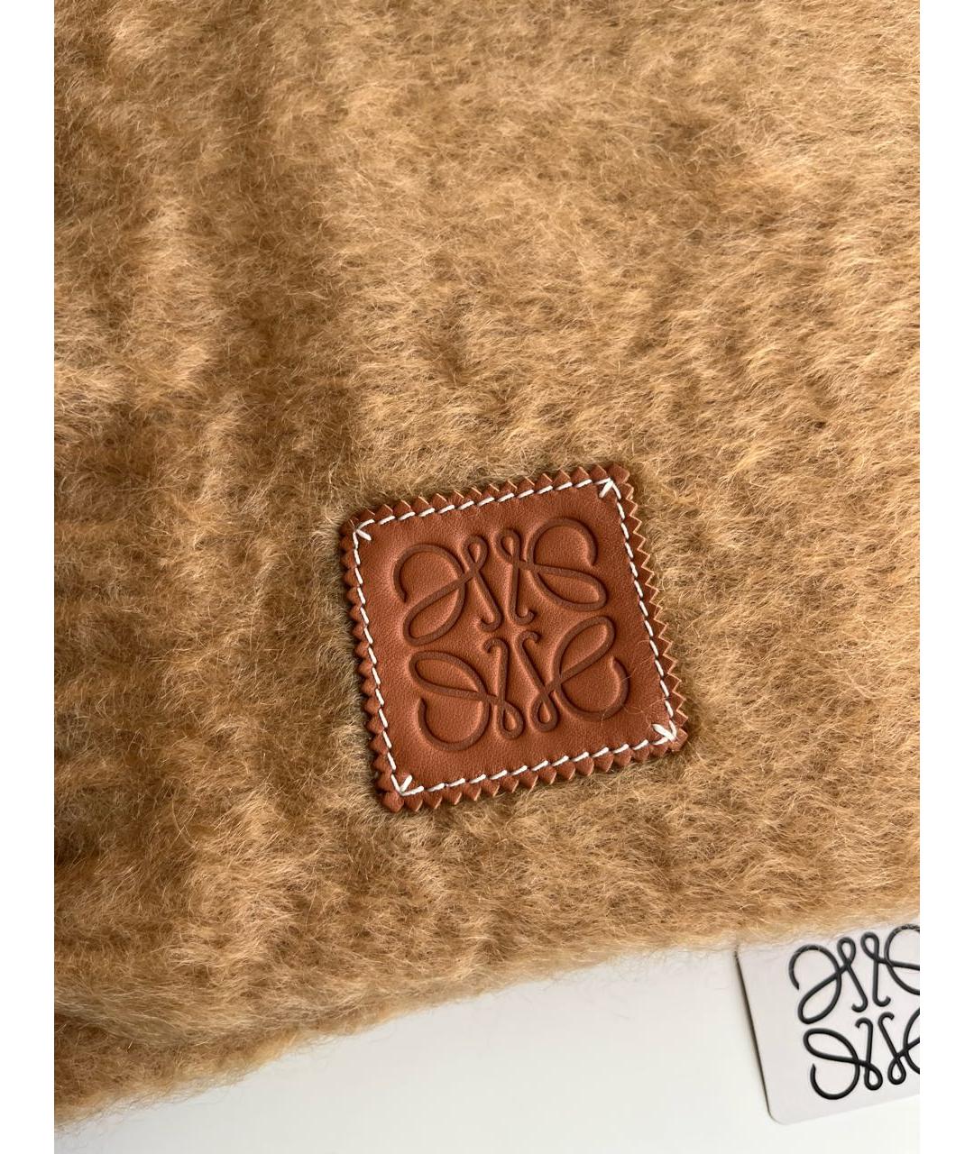 LOEWE Коричневый шарф, фото 3