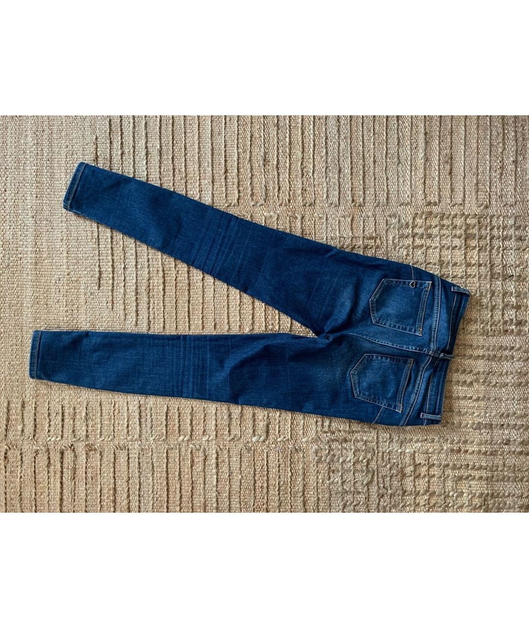 TWIN-SET Синие хлопко-полиэстеровые джинсы слим, фото 2