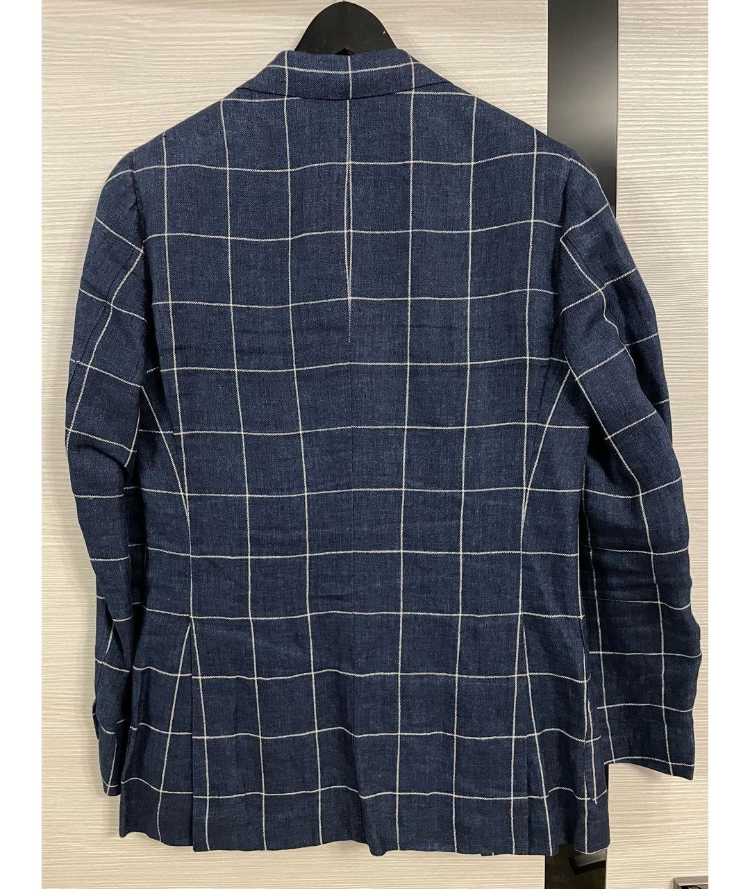 FERU Темно-синий льняной пиджак, фото 2