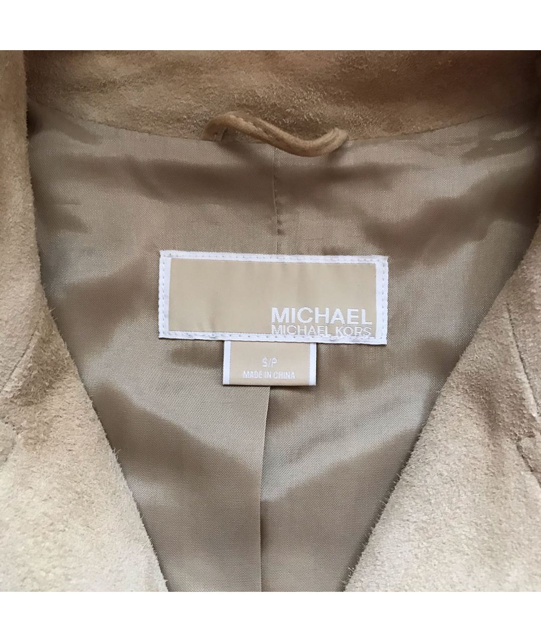 MICHAEL KORS Бежевая замшевая куртка, фото 3