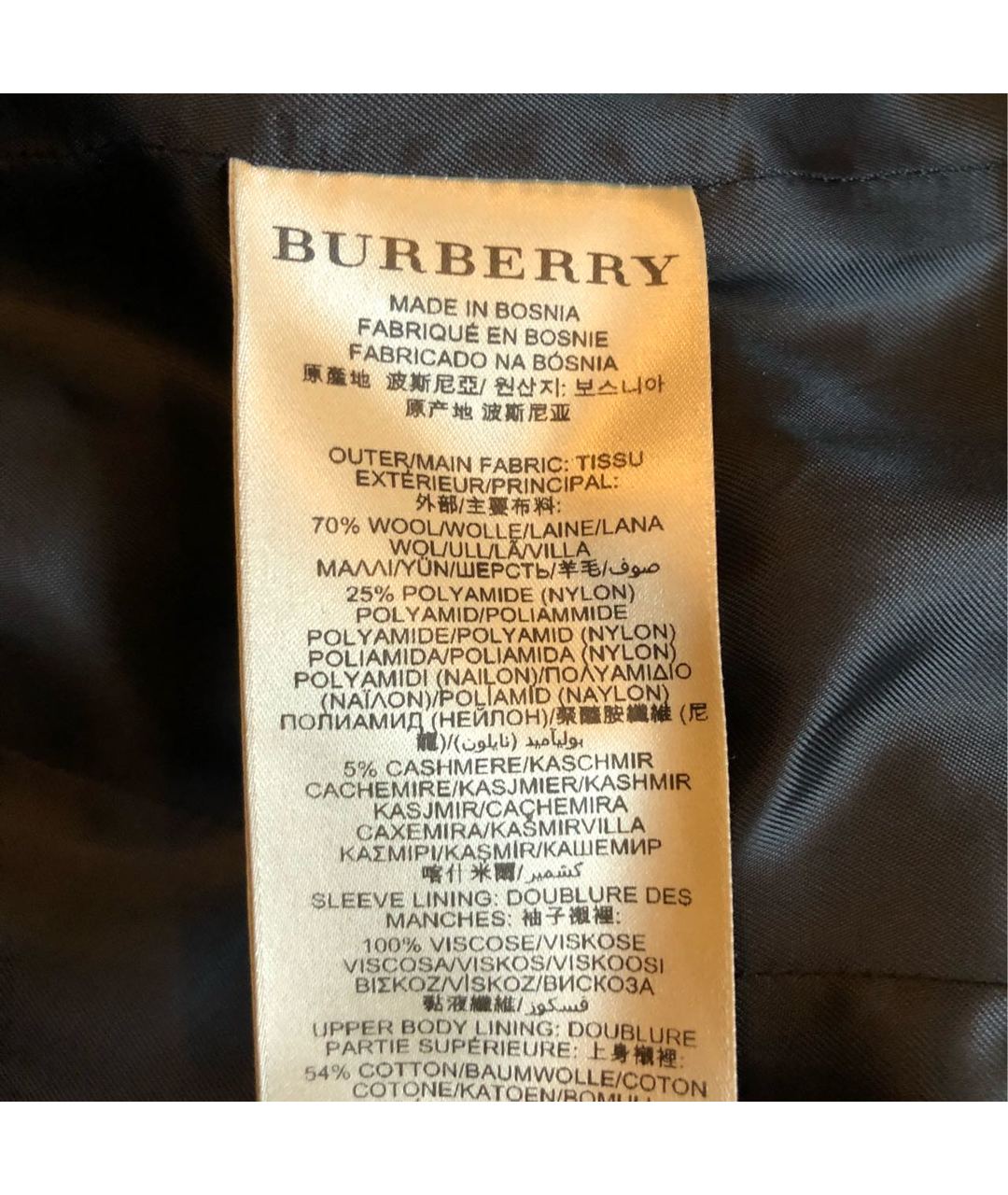 BURBERRY BRIT Черное шерстяное пальто, фото 6