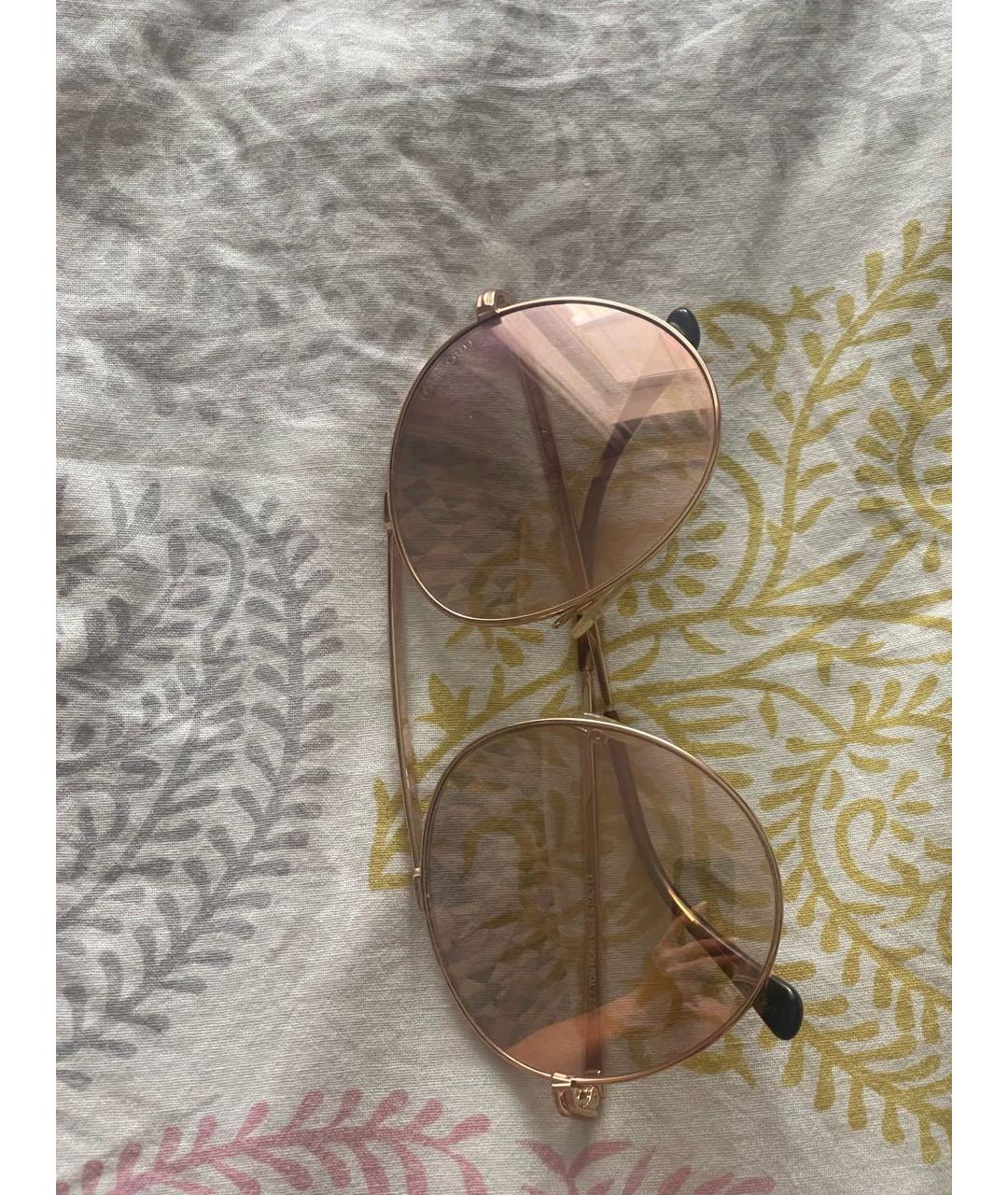 TOM FORD Золотые металлические солнцезащитные очки, фото 5