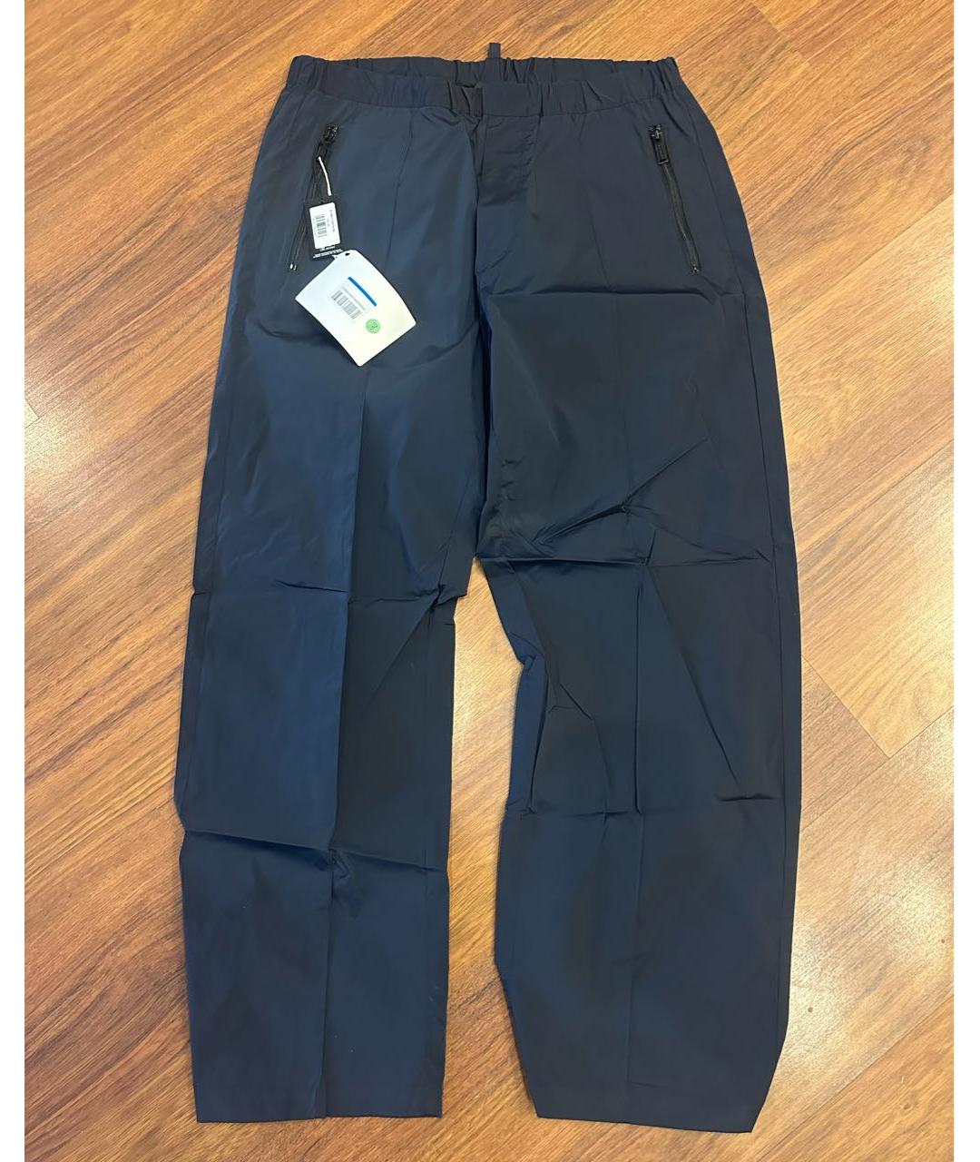 DSQUARED2 Темно-синие полиэстеровые повседневные брюки, фото 6