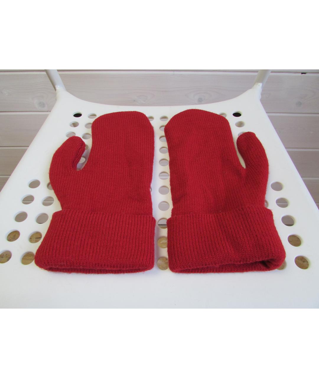 JEAN PAUL GAULTIER Красные синтетические перчатки, фото 4