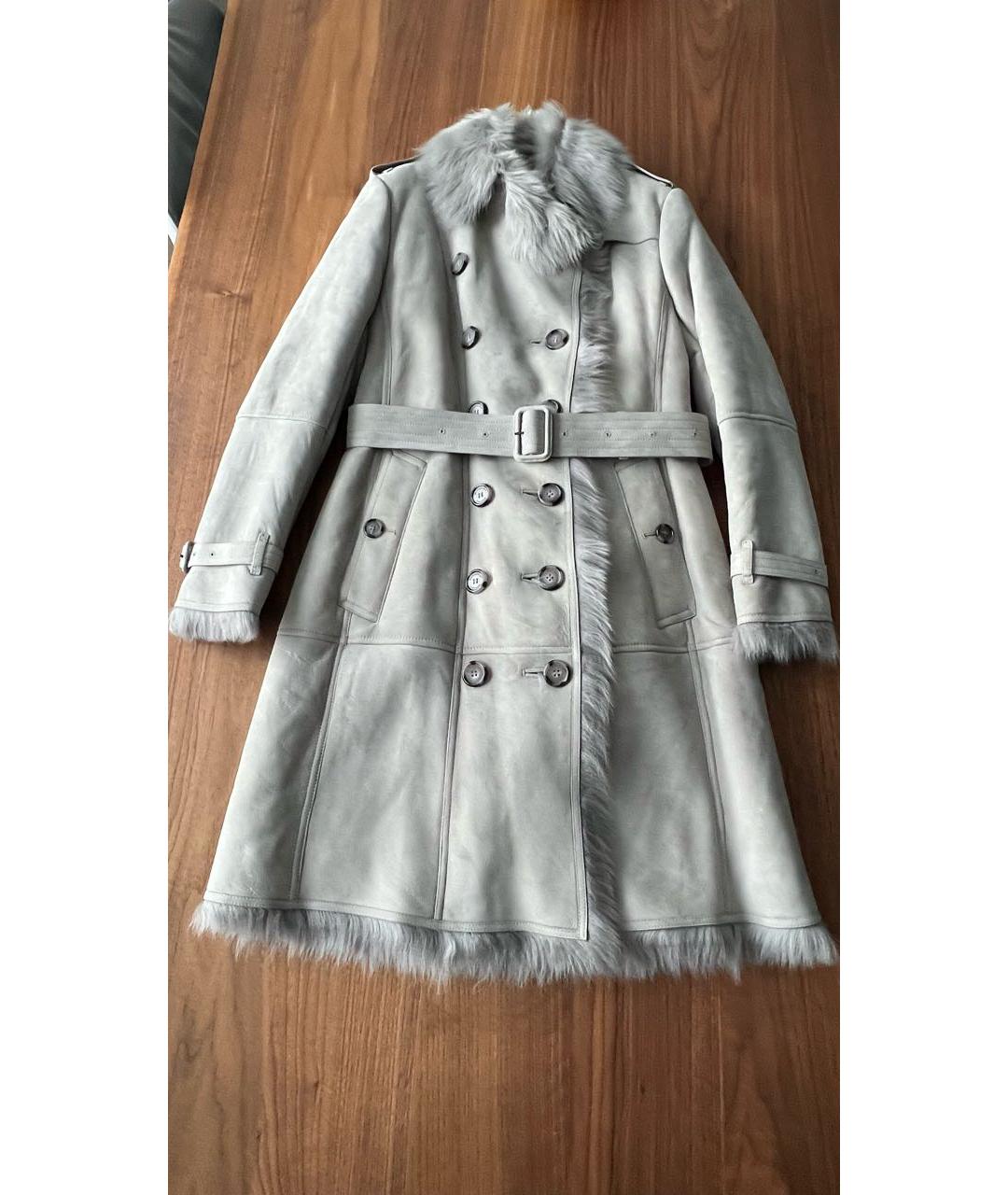 BURBERRY Серая дубленка, фото 8