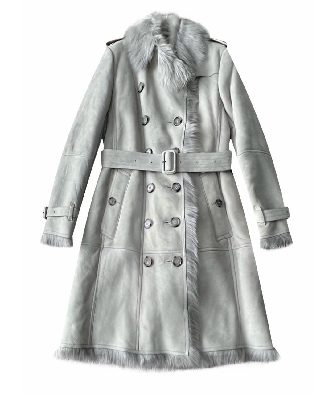 BURBERRY Серая дубленка, фото 1