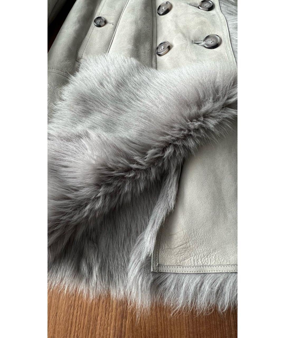 BURBERRY Серая дубленка, фото 5