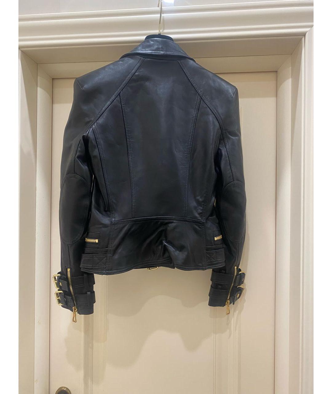 BALMAIN Черная кожаная куртка, фото 4