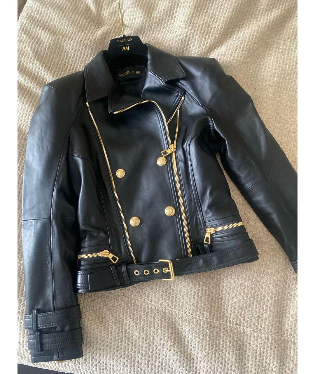 BALMAIN Черная кожаная куртка, фото 3