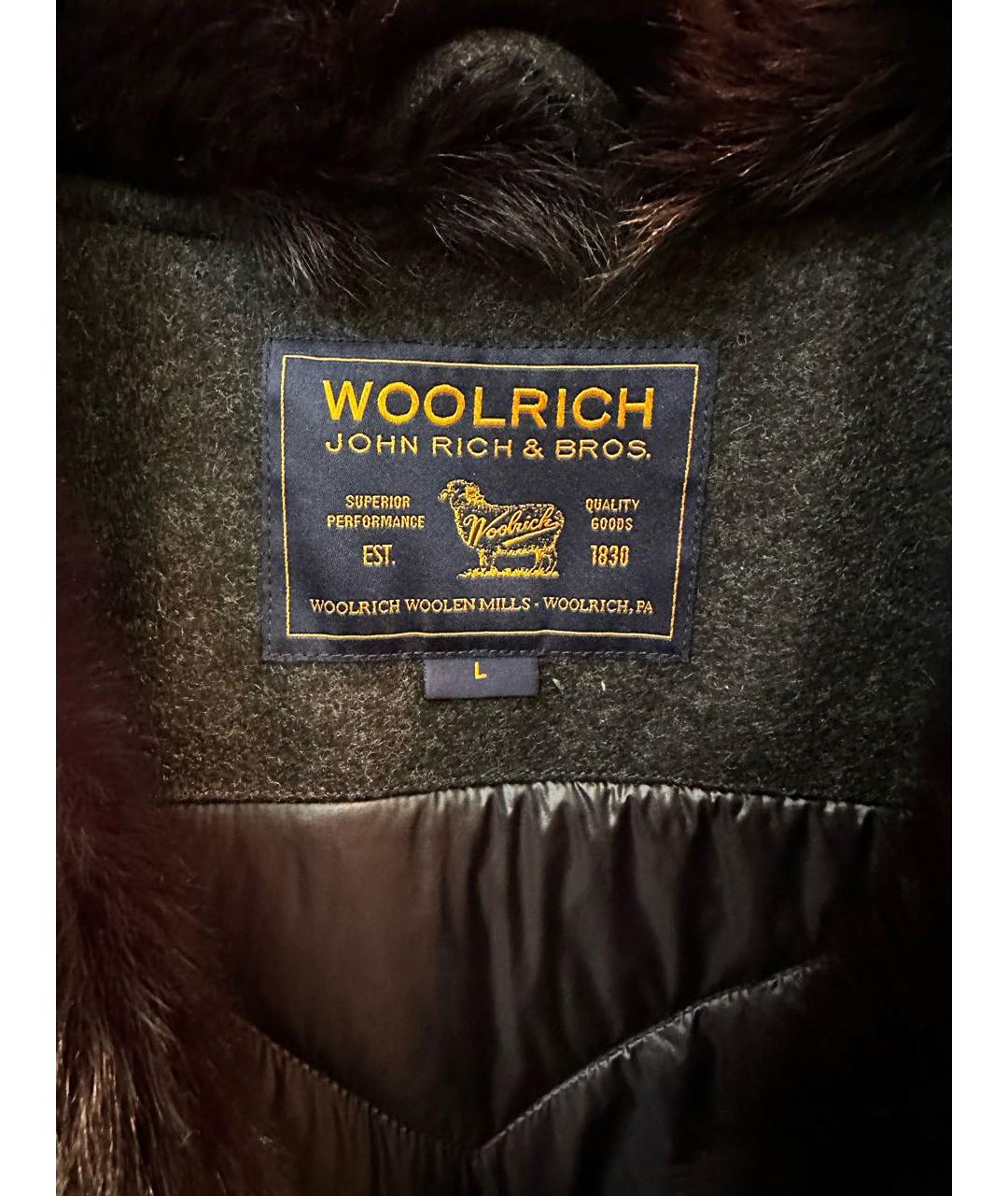 WOOLRICH Серое пальто, фото 3