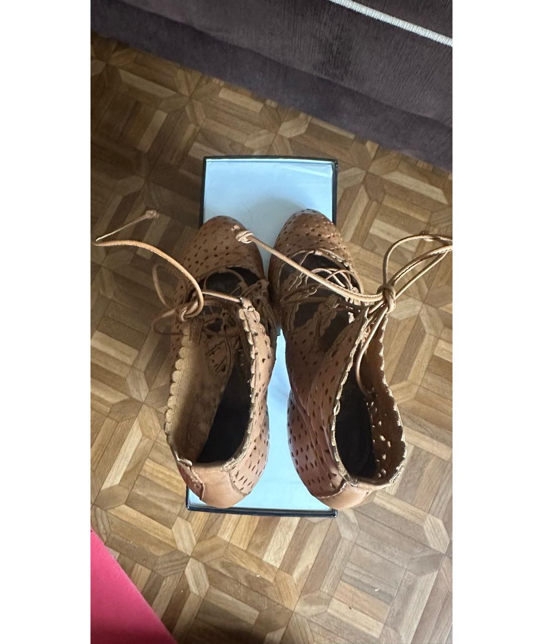 TABITHA SIMMONS Бежевые кожаные туфли, фото 3