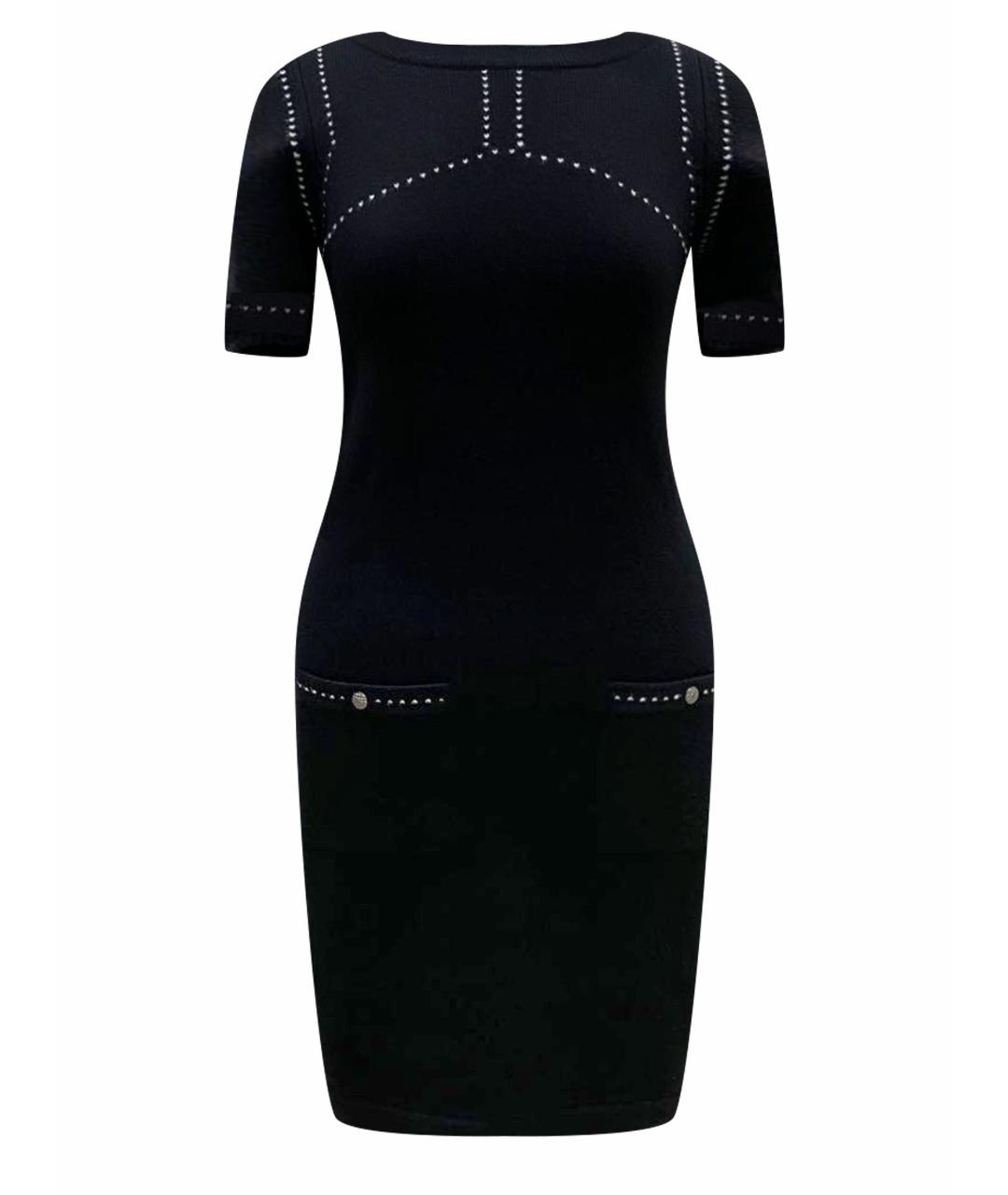 CHANEL PRE-OWNED Черное кашемировое платье, фото 1
