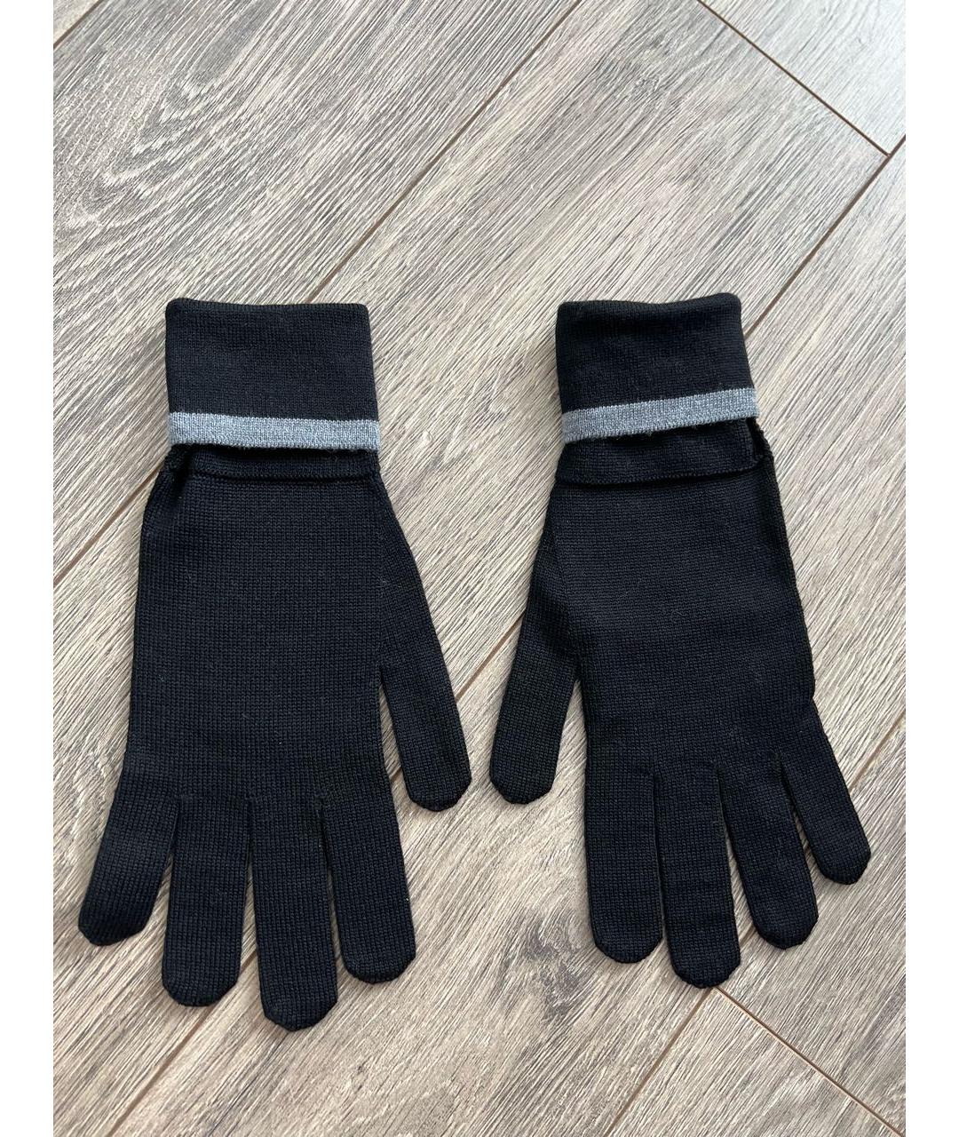 LOUIS VUITTON PRE-OWNED Черные шерстяные перчатки, фото 2