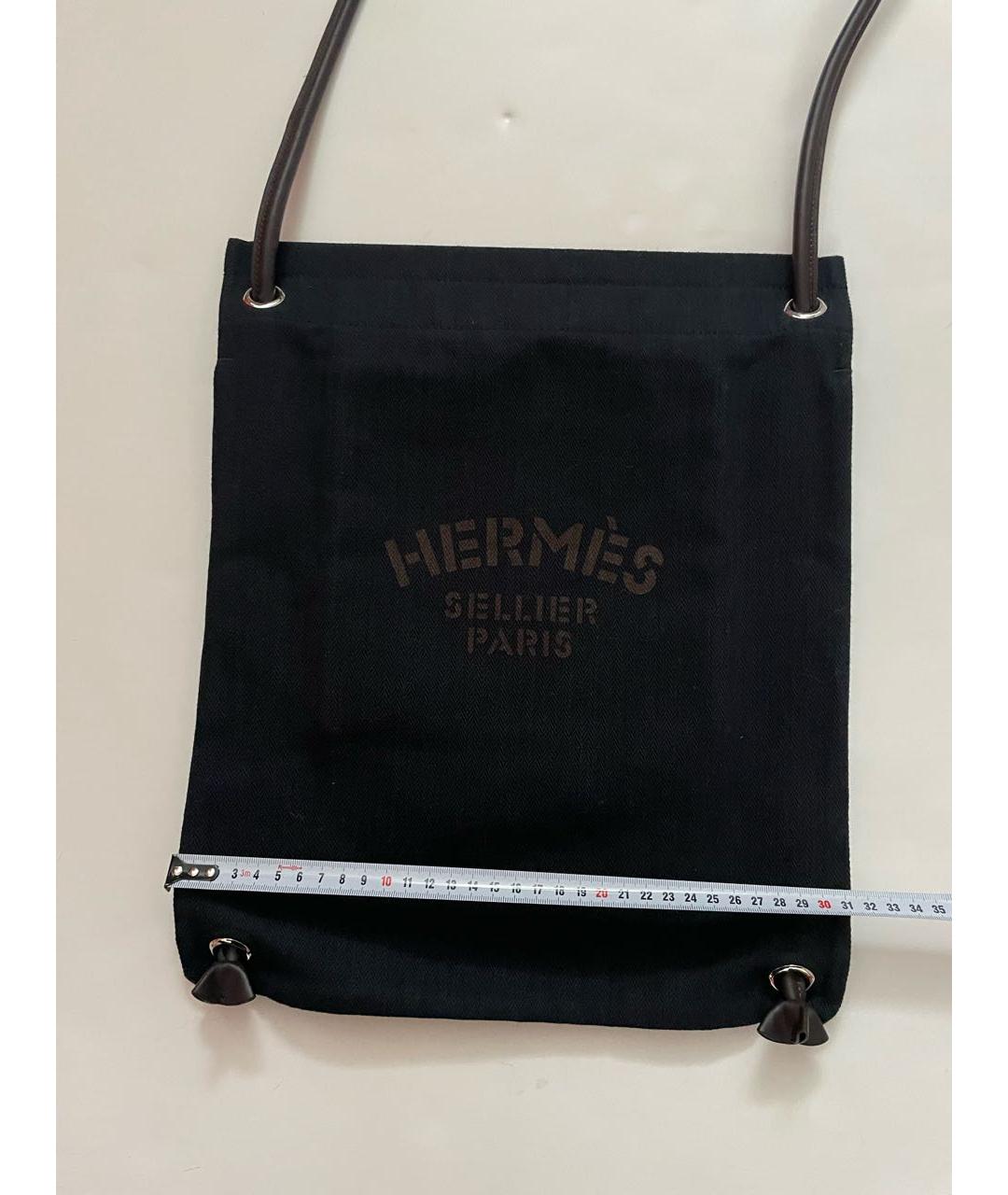 HERMES PRE-OWNED Черный хлопковый рюкзак, фото 3