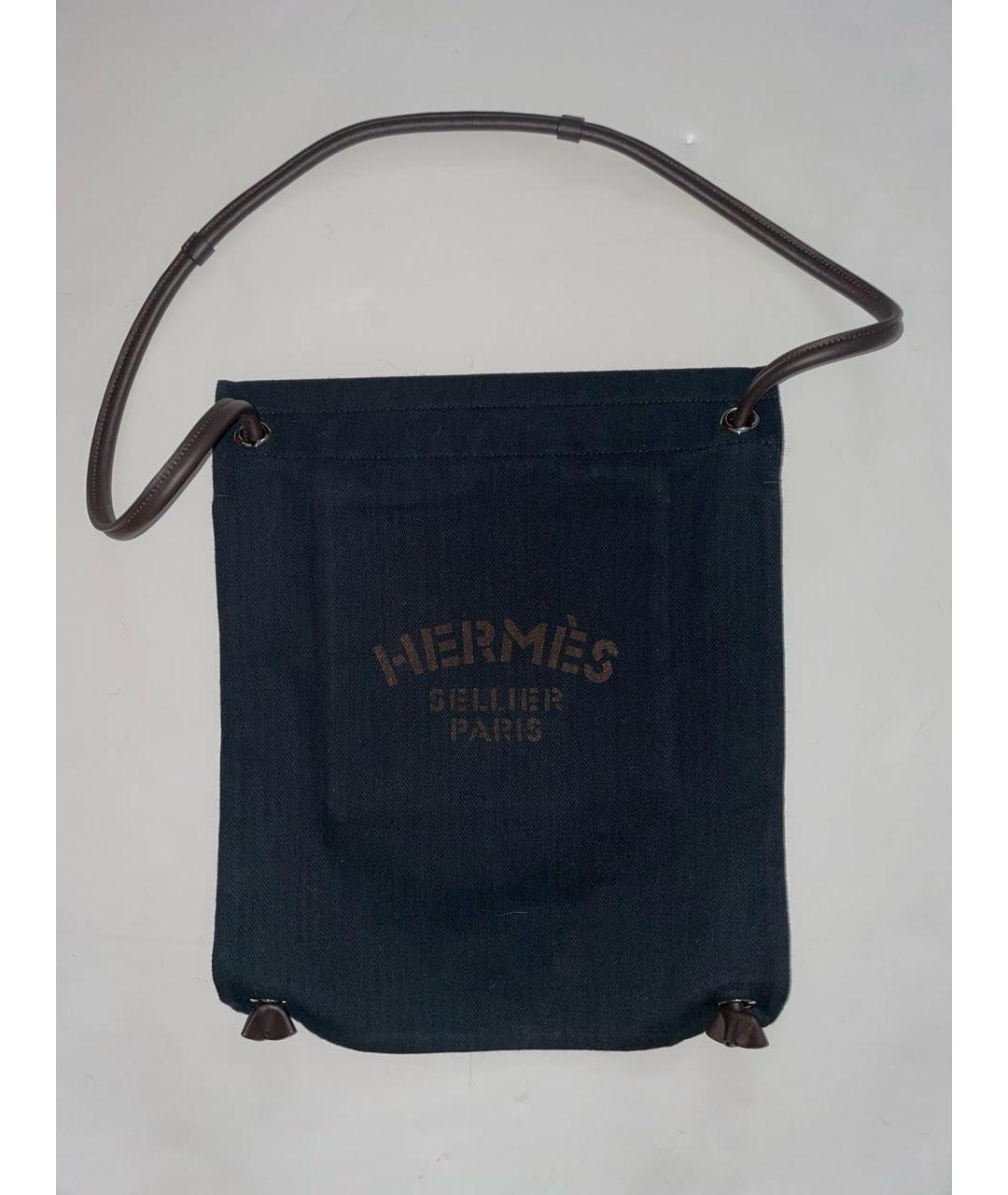 HERMES PRE-OWNED Черный хлопковый рюкзак, фото 9