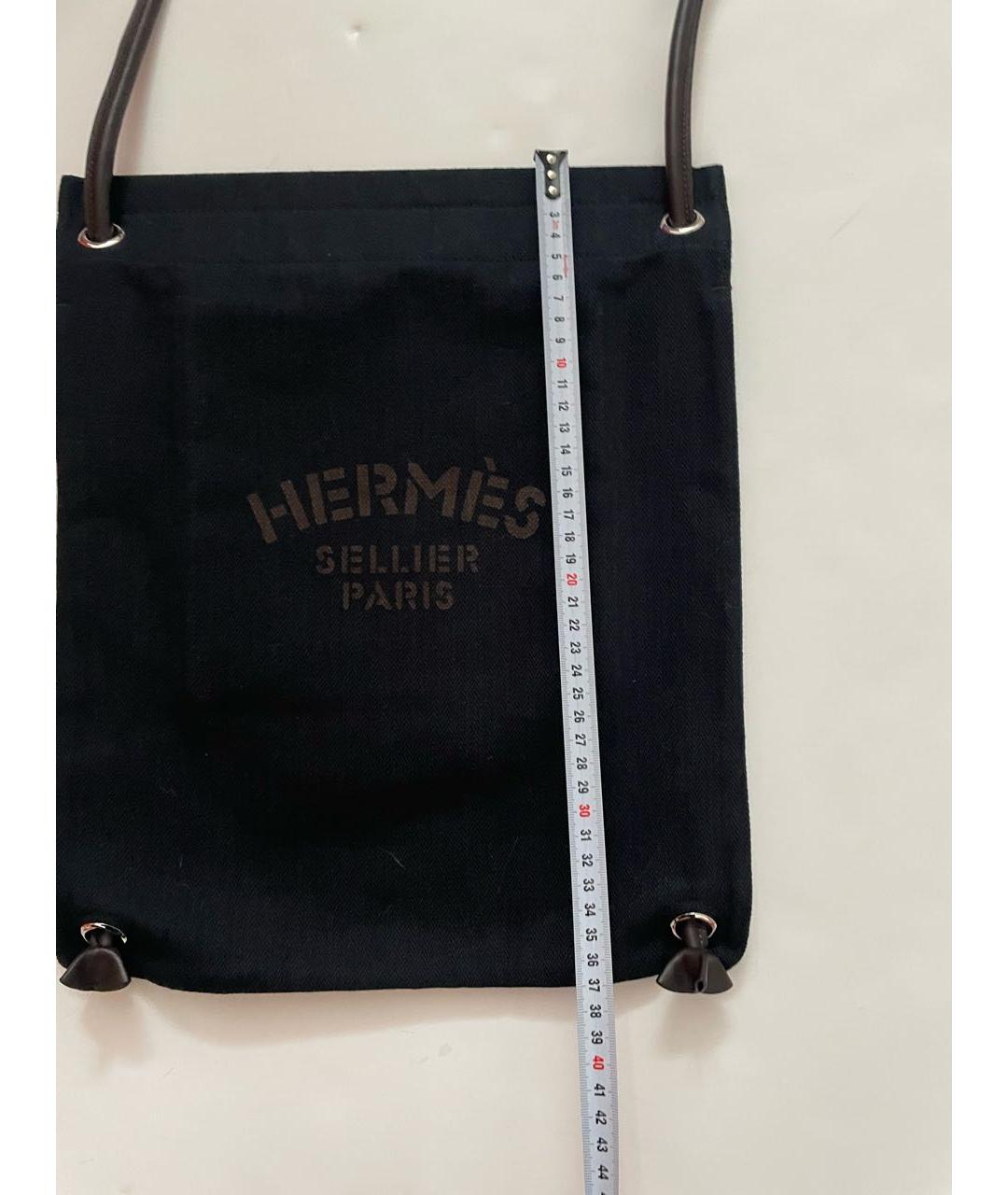 HERMES PRE-OWNED Черный хлопковый рюкзак, фото 4