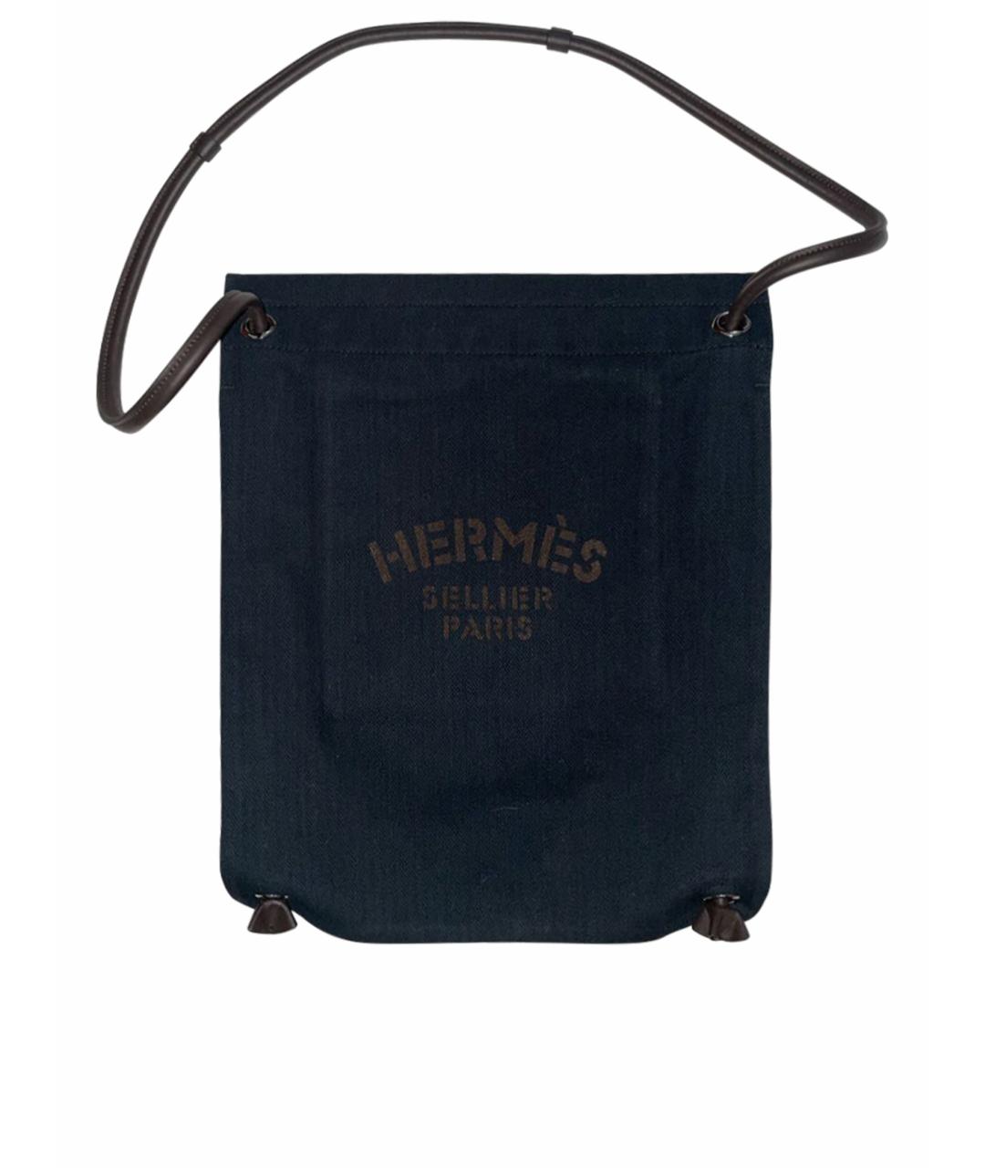 HERMES PRE-OWNED Черный хлопковый рюкзак, фото 1