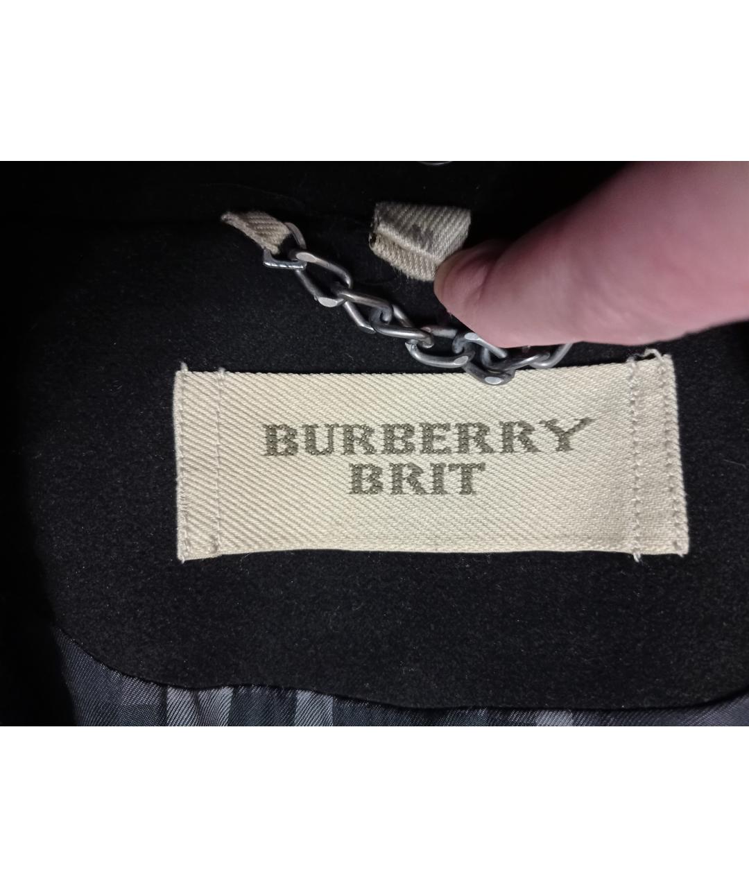 BURBERRY BRIT Черное кашемировое пальто, фото 6