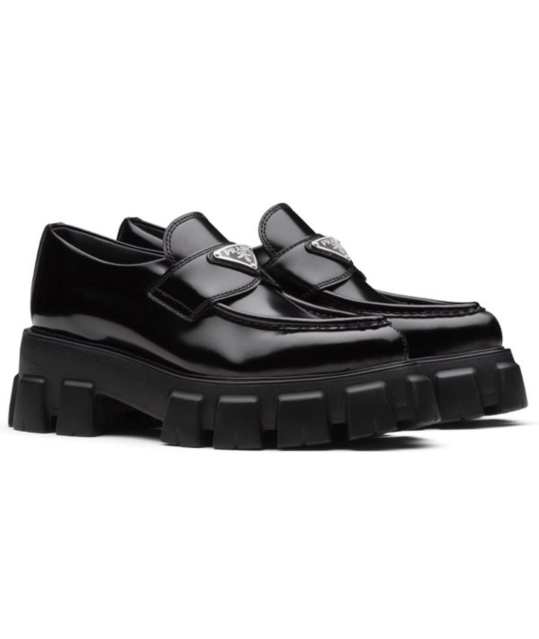 PRADA Черные кожаные лоферы, фото 3