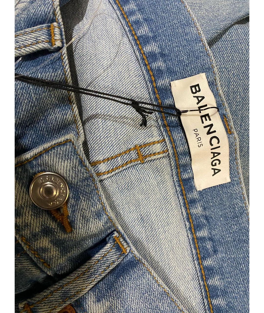 BALENCIAGA Голубые джинсы слим, фото 5