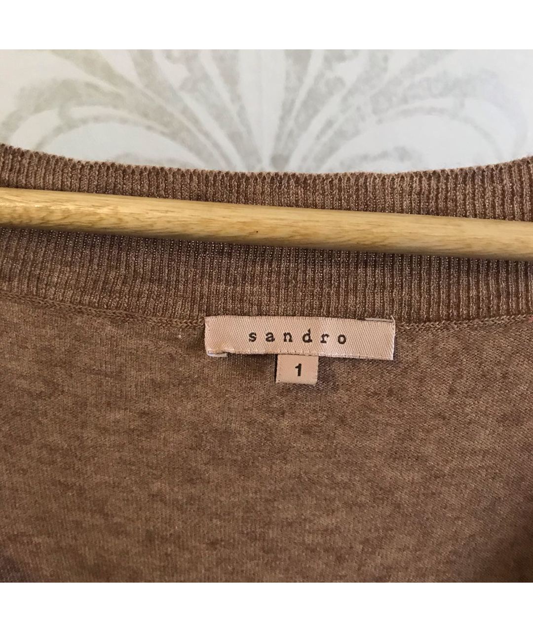 SANDRO Коричневый хлопковый джемпер / свитер, фото 3