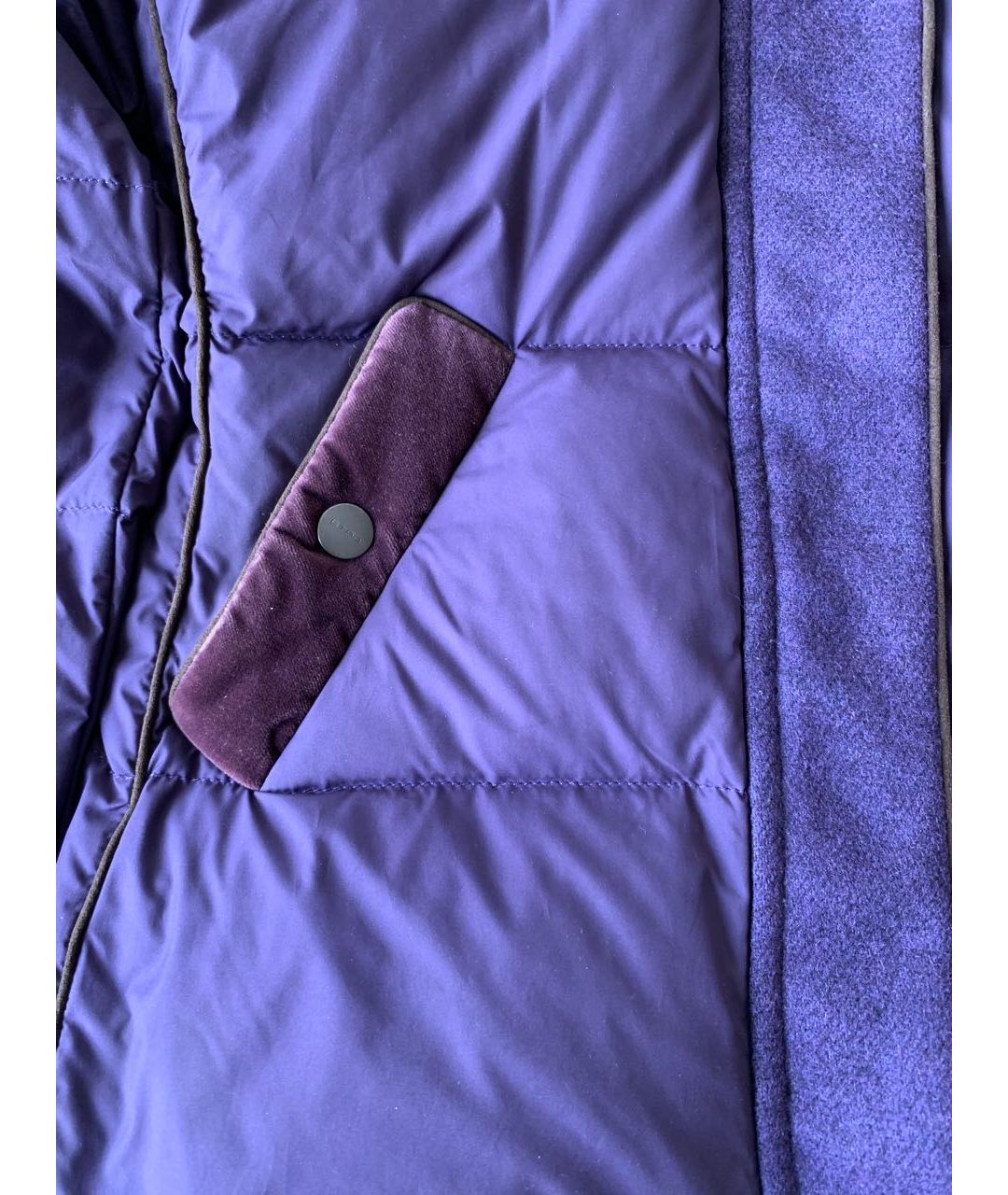 ETRO Фиолетовый полиэстеровый пуховик, фото 5