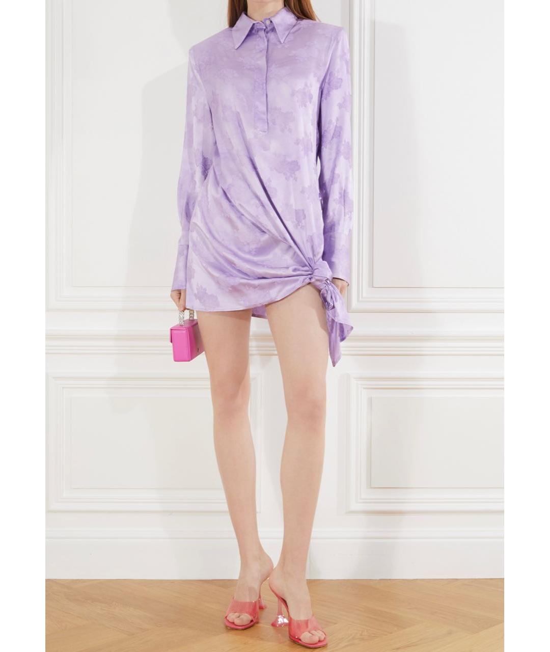 GIUSEPPE DI MORABITO Фиолетовое вискозное повседневное платье, фото 2