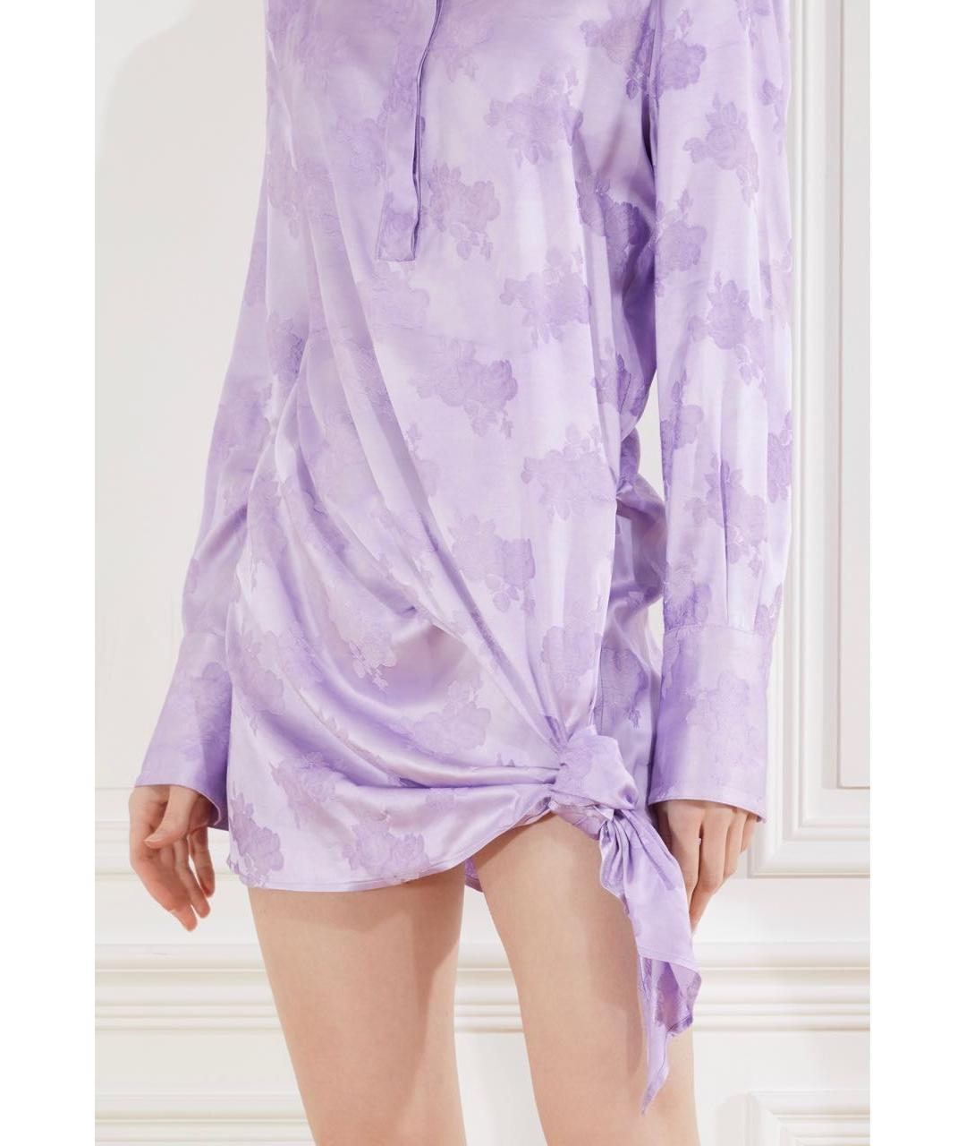 GIUSEPPE DI MORABITO Фиолетовое вискозное повседневное платье, фото 4
