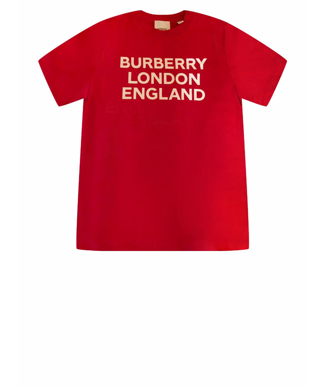 BURBERRY Красный хлопковый детская футболка / топ, фото 1