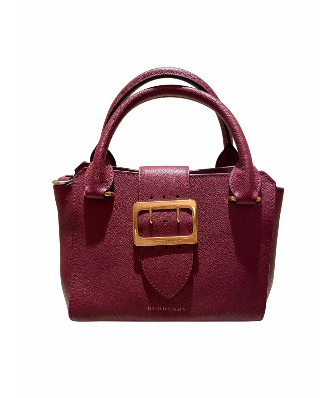 BURBERRY Бордовая кожаная сумка через плечо, фото 1