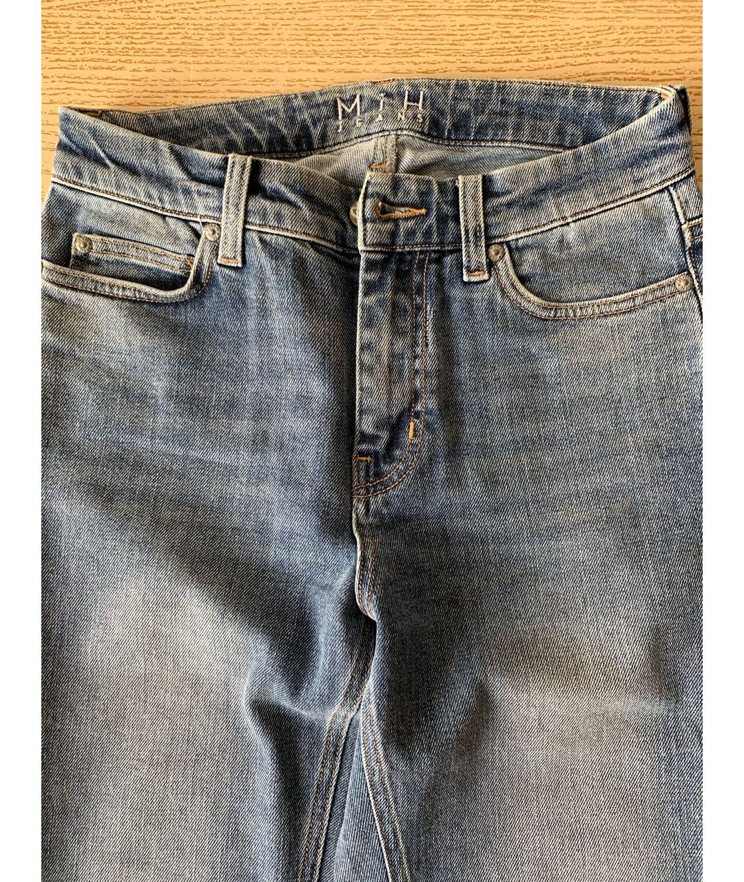 MIH JEANS Синие хлопко-эластановые прямые джинсы, фото 2