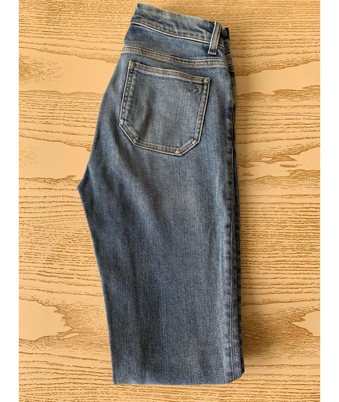 MIH JEANS Синие хлопко-эластановые прямые джинсы, фото 3